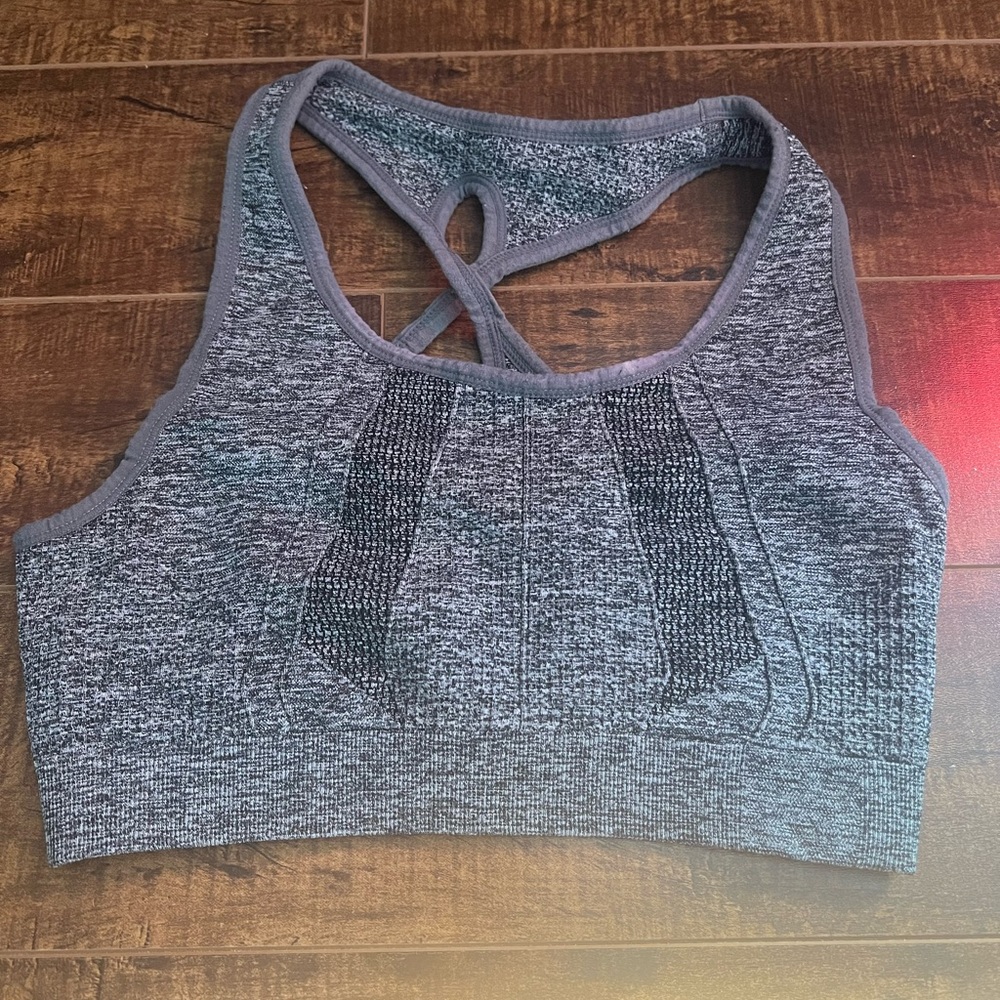 danskin now grey sports bra